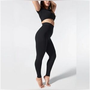 BLANQI EVERYDAY Highwaist Postpartum + Nursing Support Leggings Black Sz Medium